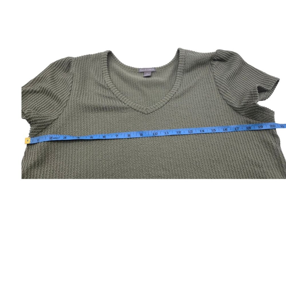 Falls Creek Dress Women XL Green Cottagecore Cable Knit Grandmacore Minimalist - Picture 4 of 7